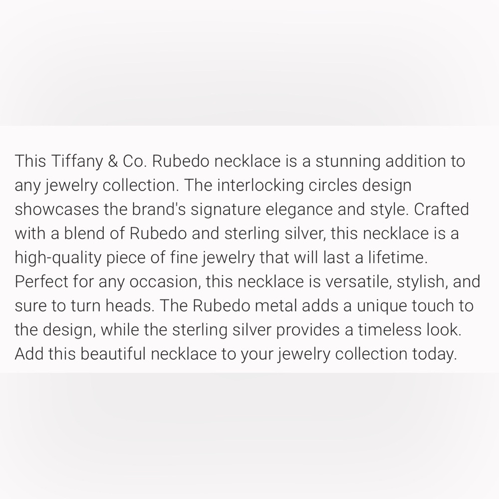 Tiffany & Co. collectors necklace/ Rubedo necklace - Picture 14 of 14